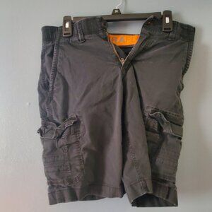 Mens Urban Pipeline Cargo Shorts Black Size 30